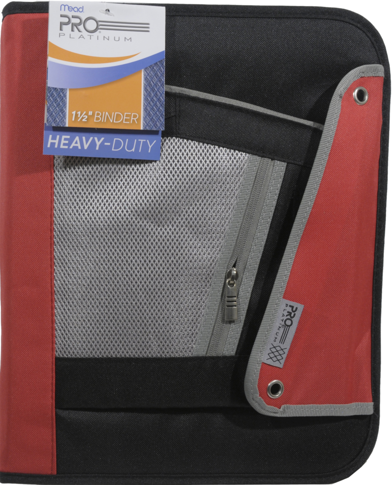 slide 1 of 1, Mead Pro Platinum 1.5'' Heavy Duty Zipper Binder, 1 ct