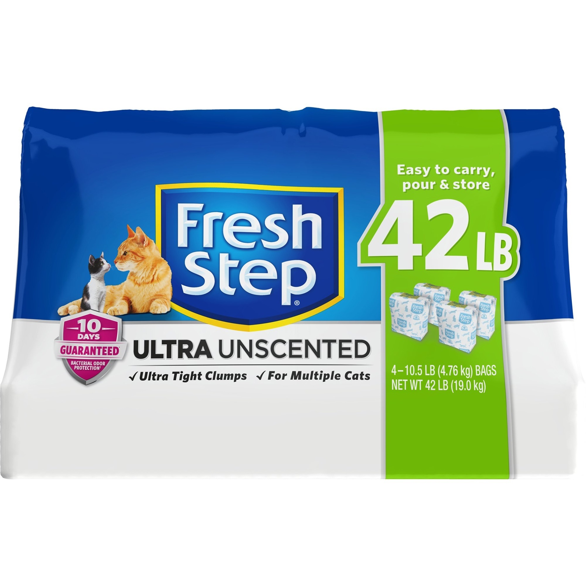 slide 1 of 1, Fresh Step Unscented Ultra Multi Cat Litter, 0.33 cu ft; 42 lb