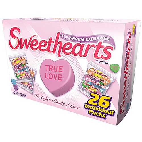 slide 1 of 1, Sweethearts Classroom Exchange Conversational Valentine Candies, 13 oz