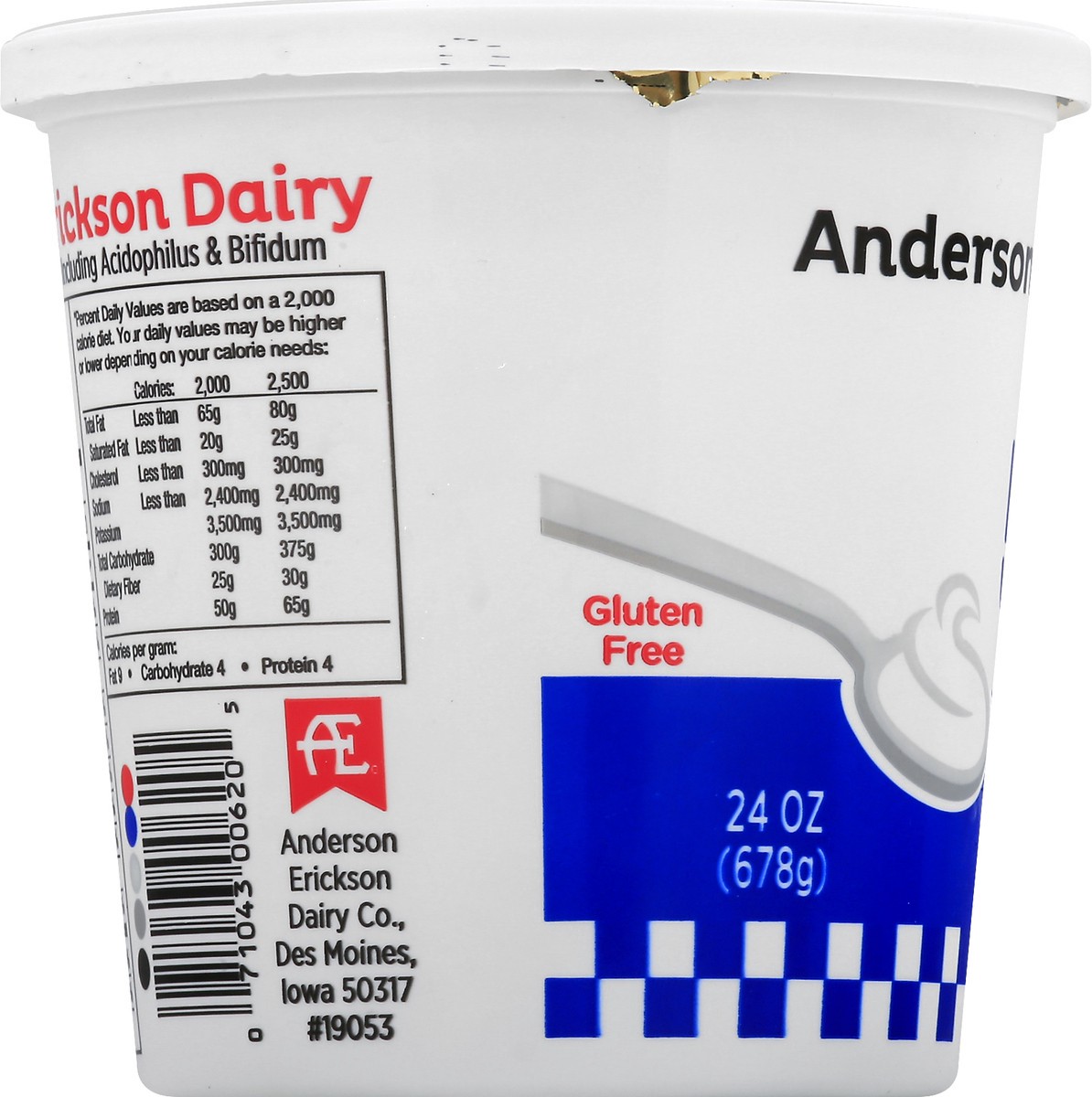 slide 6 of 8, Anderson Erickson Dairy Yogurt, Lowfat, Plain, 24 oz