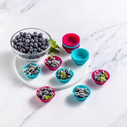 Trudeau FuchsiaTropical Silicone Mini Baking Cups