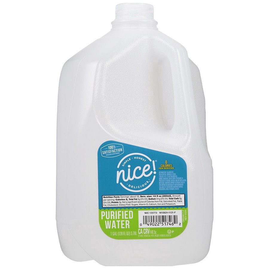 slide 4 of 5, Nice! Purified Water - 128 oz, 128 oz
