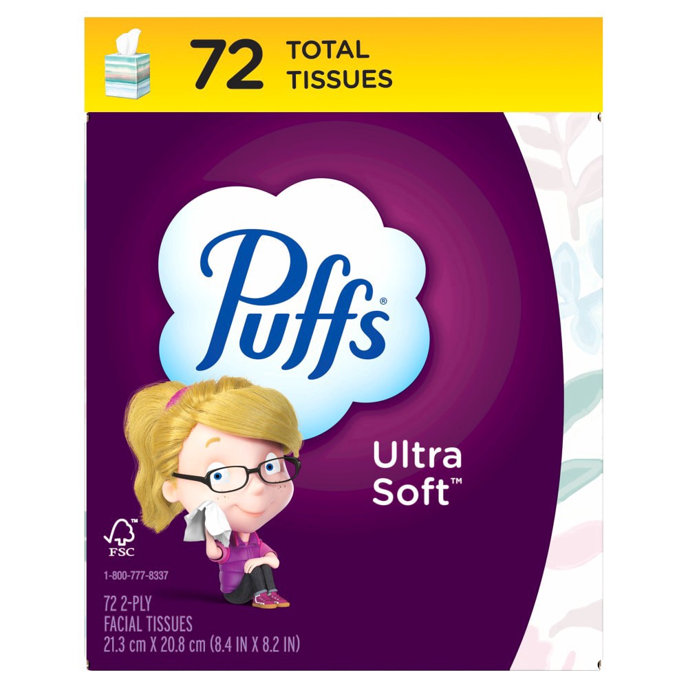 slide 1 of 6, Puffs Uss Mega Cube, 72 ct