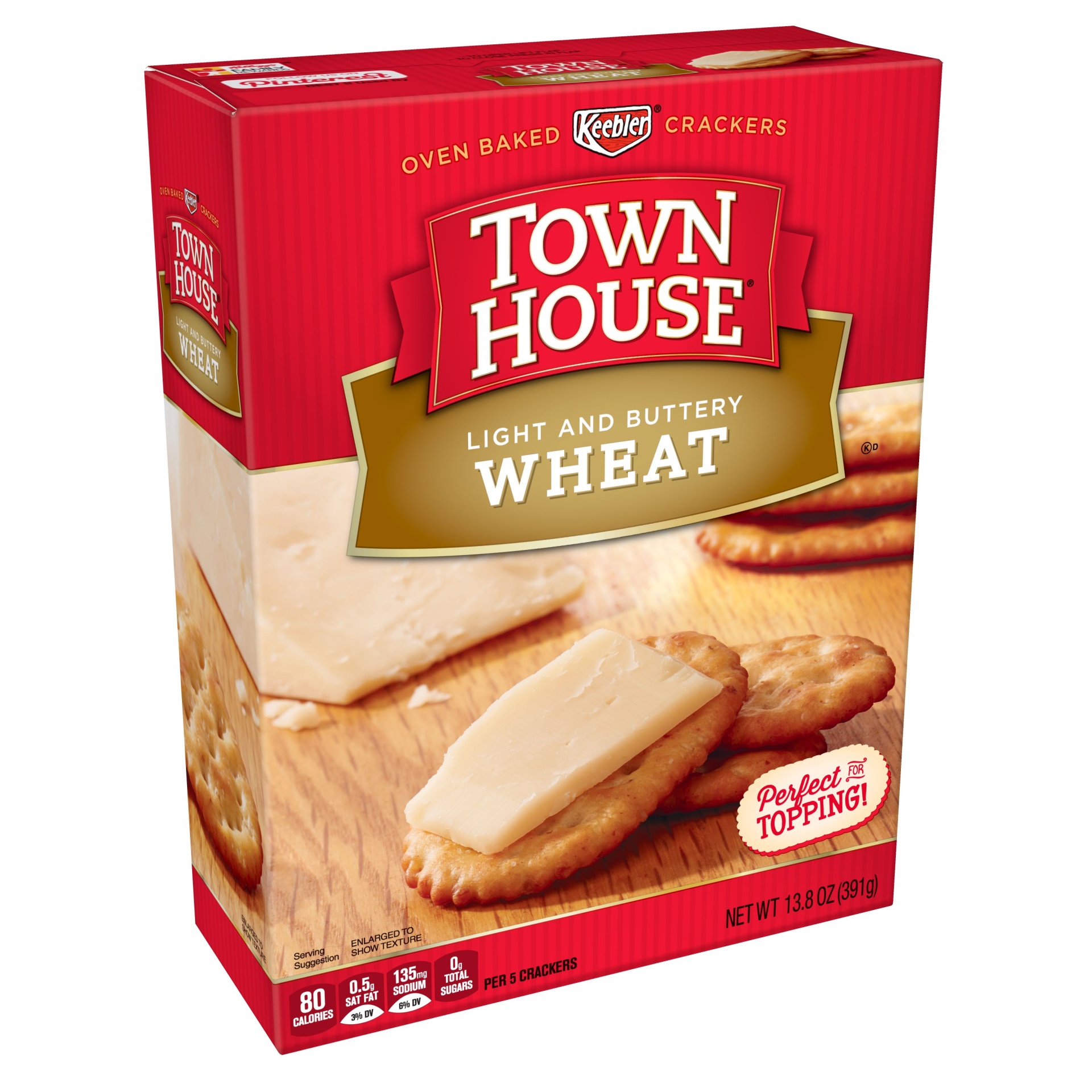 slide 1 of 7, Town House Wheat Crackers, 13.8 oz