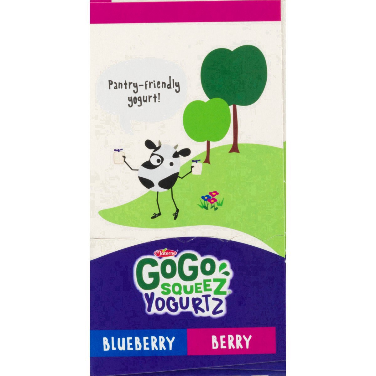 slide 12 of 41, GoGo squeeZ YogurtZ Variety Pack, Blueberry and Berry Made with 100% Real Milk, 3 oz Pouches (10 Pack), 10 ct