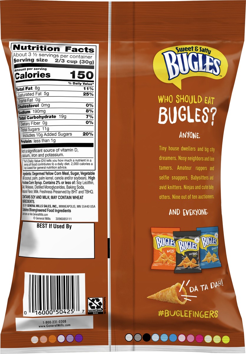 slide 9 of 9, Bugles Sweet And Salty, 3.5 oz