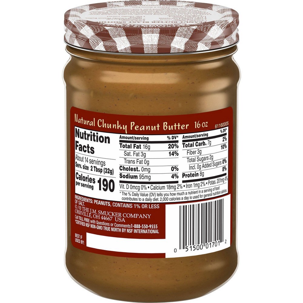 slide 3 of 7, Smucker's Natural Chunky Peanut Butter, 16 Ounces, 16 oz