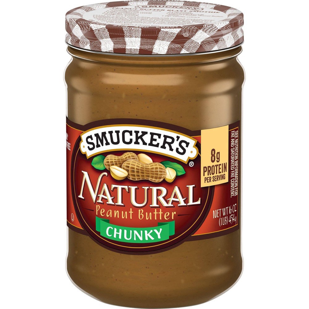 slide 5 of 7, Smucker's Natural Chunky Peanut Butter, 16 Ounces, 16 oz