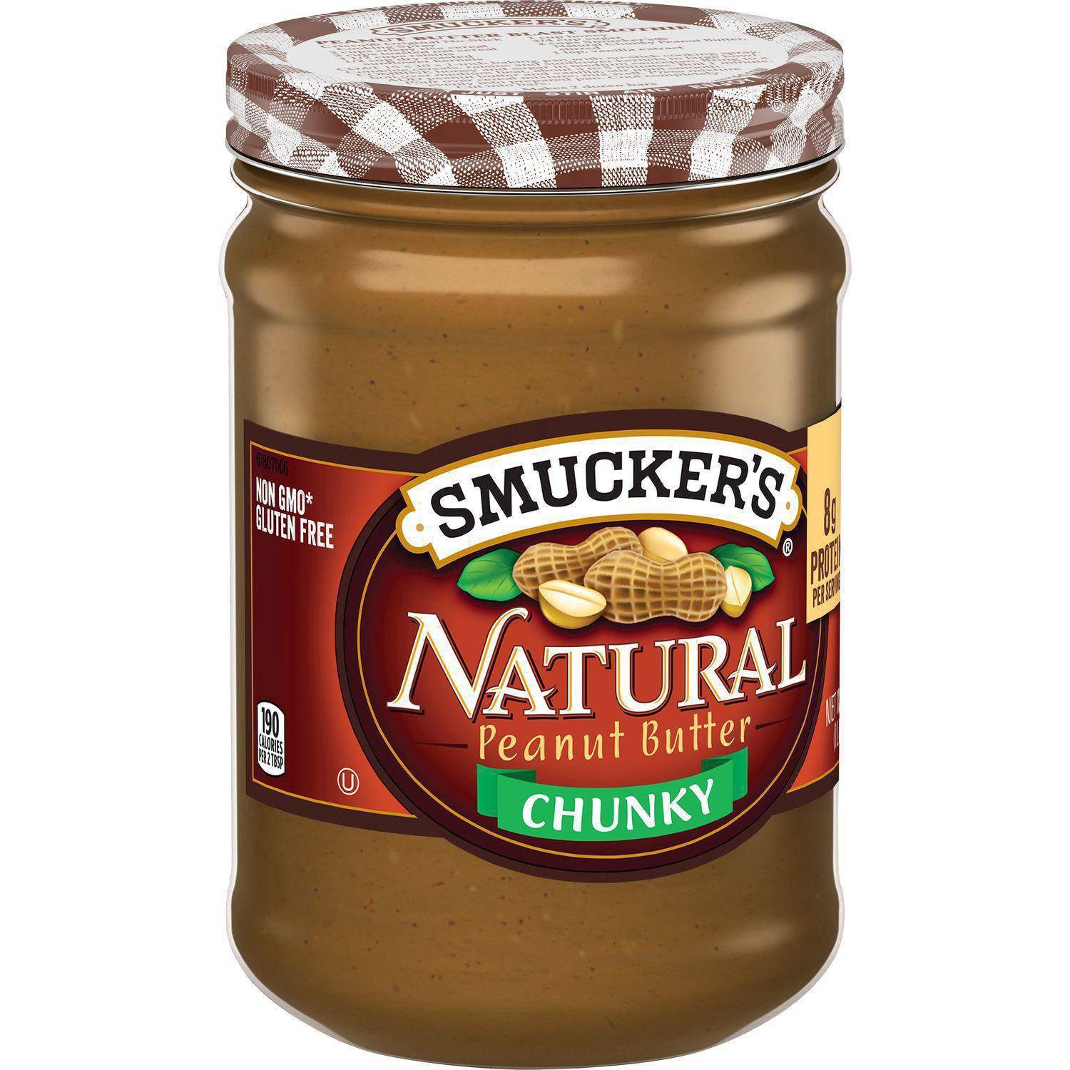 slide 7 of 7, Smucker's Natural Chunky Peanut Butter, 16 Ounces, 16 oz