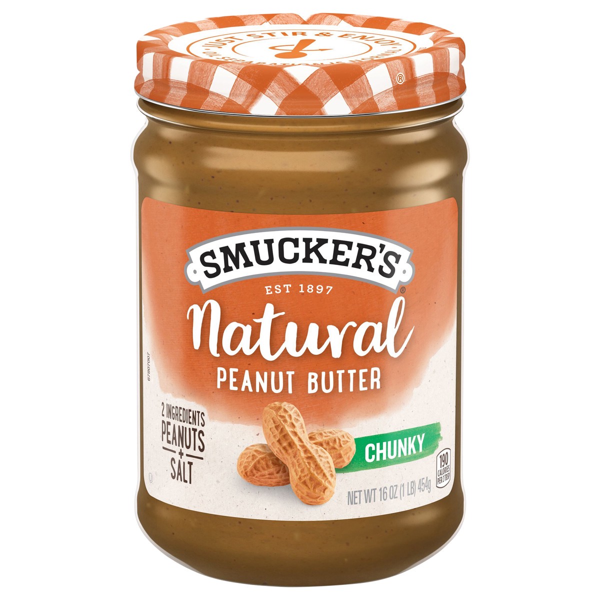 slide 1 of 7, Smucker's Smucker’s Natural Chunky Peanut Butter, 16 Oz. Jar, 16 oz
