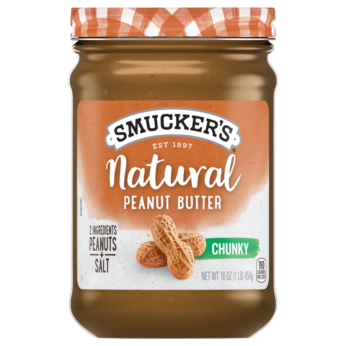 slide 1 of 7, Smucker's Natural Chunky Peanut Butter, 16 Ounces, 16 oz