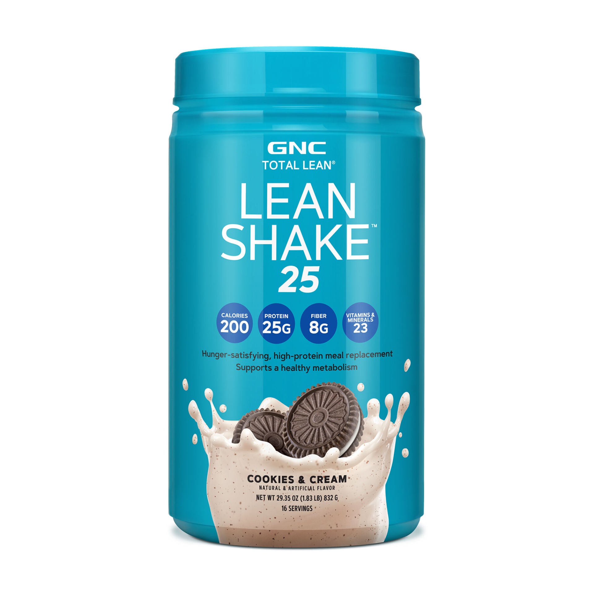 slide 1 of 1, GNC Total Lean Lean Shake 25 - Cookies and Cream, 1.83 lb