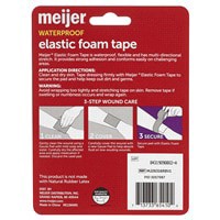 slide 3 of 5, Meijer Elastic Foam Tape, 1 in. x 5 yds, 1 roll