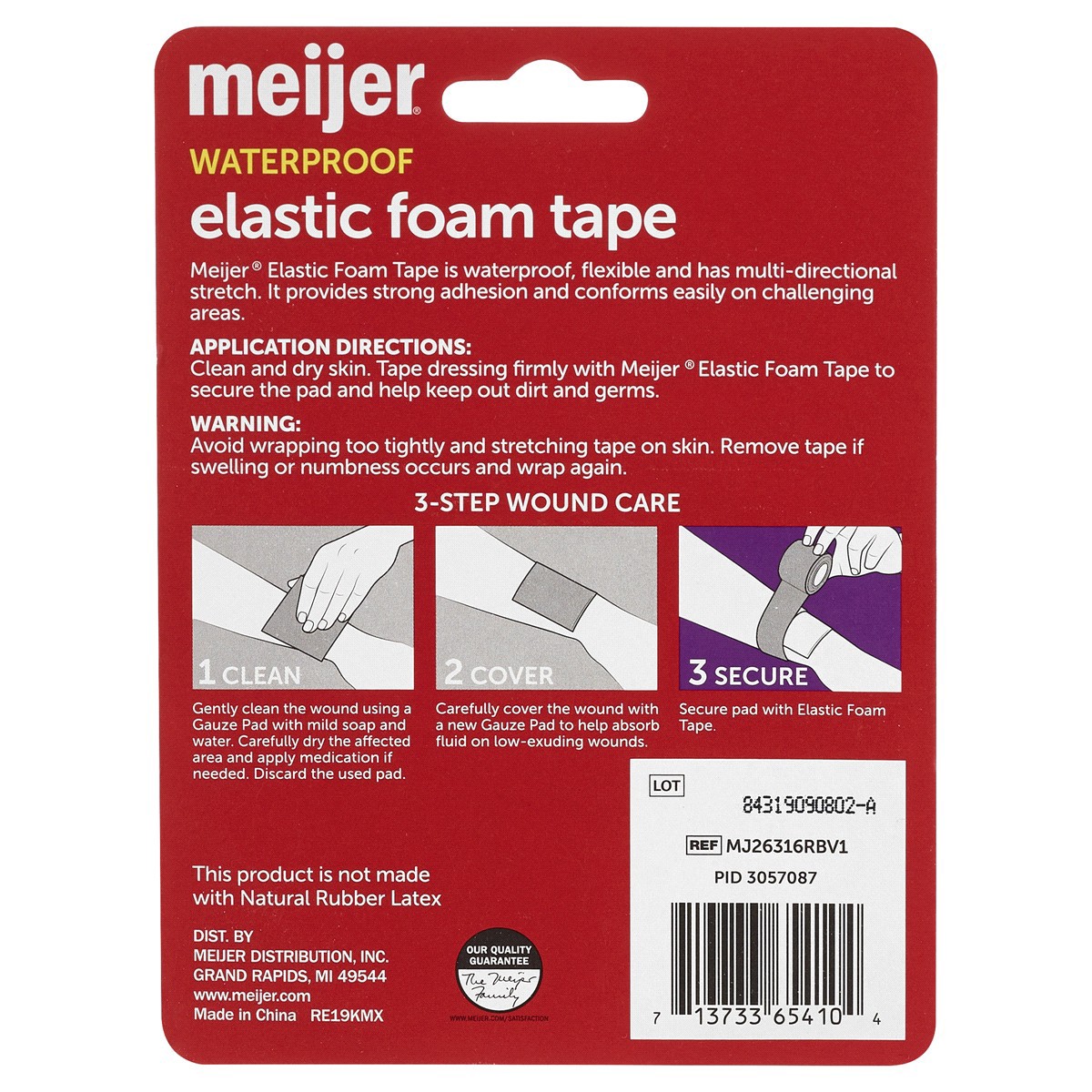 slide 5 of 5, Meijer Elastic Foam Tape, 1 in. x 5 yds, 1 roll