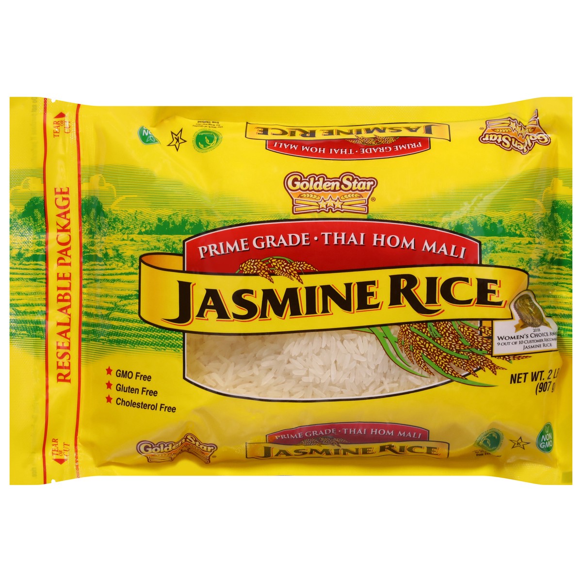 slide 1 of 9, Golden Star Prime Grade Jasmine Rice 2 lb, 2 lb