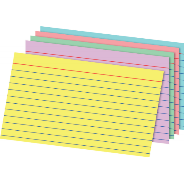 slide 1 of 1, Office Depot Brand Rainbow Index Cards, Ruled, 5'' X 8'', Assorted Colors, Pack Of 100, 100 ct