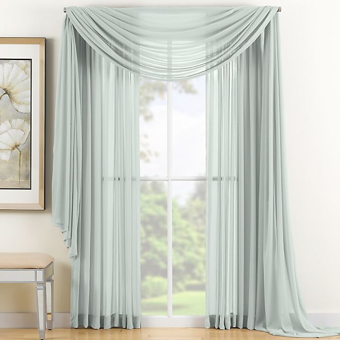 slide 1 of 1, Reverie Sheer Window Curtain Panel - Seafoam, 120 in