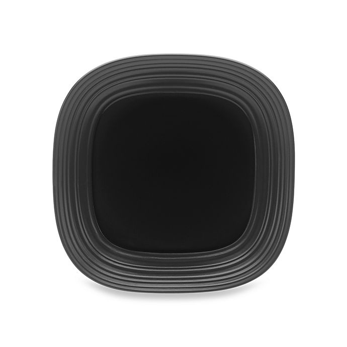 slide 1 of 1, Mikasa Swirl Square Platter - Black, 1 ct