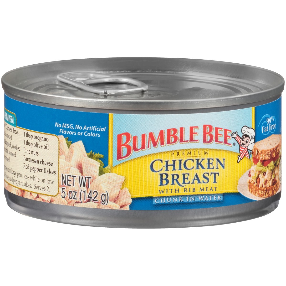 slide 6 of 11, Bumble Bee Chunk W/Rib Meat In Water Chicken Breast, 5 oz