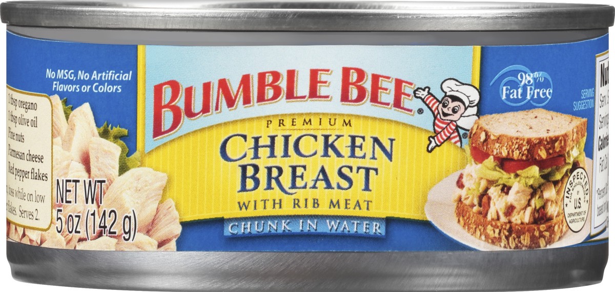 slide 3 of 11, Bumble Bee Chunk W/Rib Meat In Water Chicken Breast, 5 oz