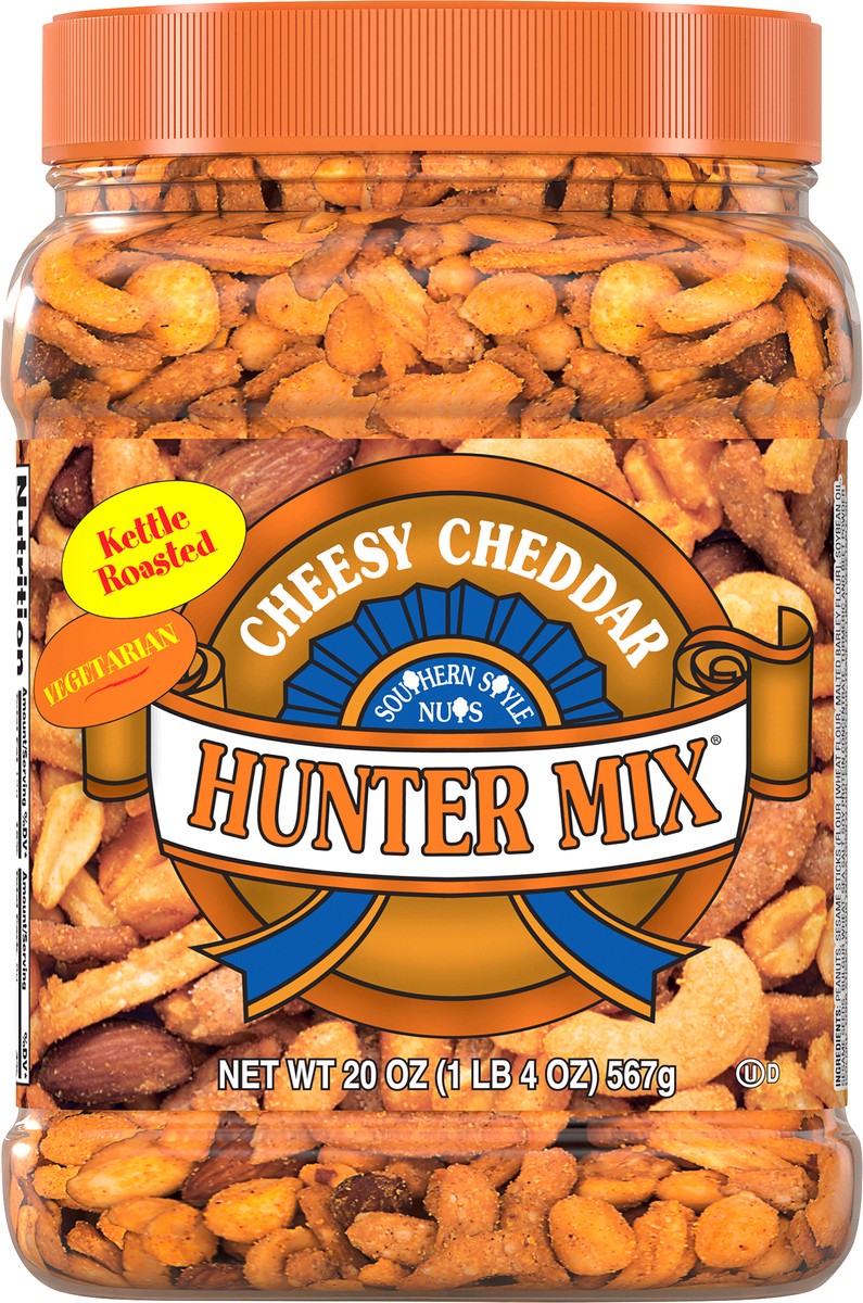 slide 1 of 1, Southern Style Nuts Hunter Mix Cheesy Cheddar Nuts 20 oz. Jar, 20 oz