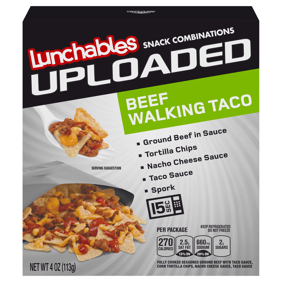 slide 9 of 14, Oscar Mayer Uploaded Beef Walking Taco Lunchable, 4 oz