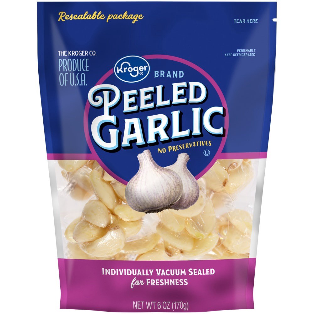 slide 1 of 1, Kroger Peeled Garlic, 6 oz