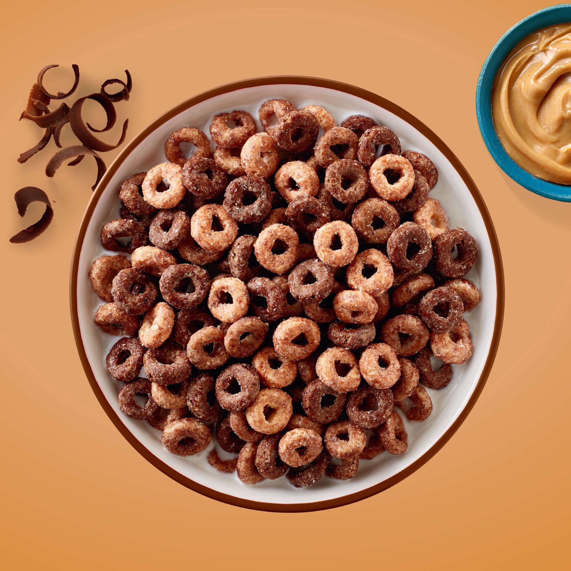 slide 2 of 10, Cheerios Chocolate Peanut Butter Cheerios Breakfast Cereal, Family Size, 18 OZ, 18 oz