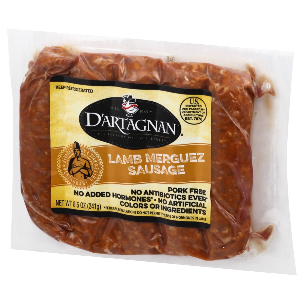 slide 2 of 10, D'Artagnan Lamb Merguez Sausage, 8.5 oz