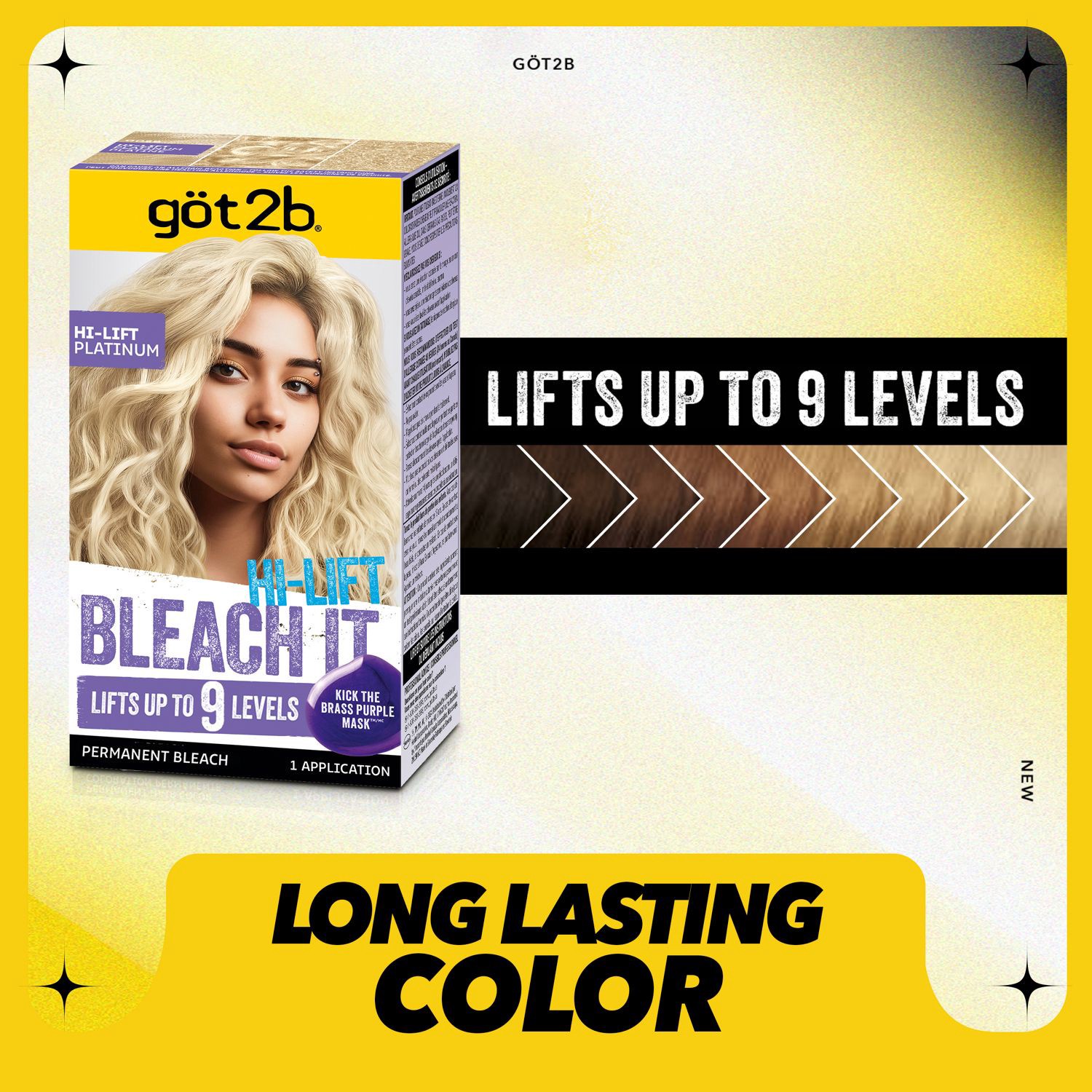 slide 7 of 9, göt2b Color Hi Lift Platinum Blonde, 1.69 oz