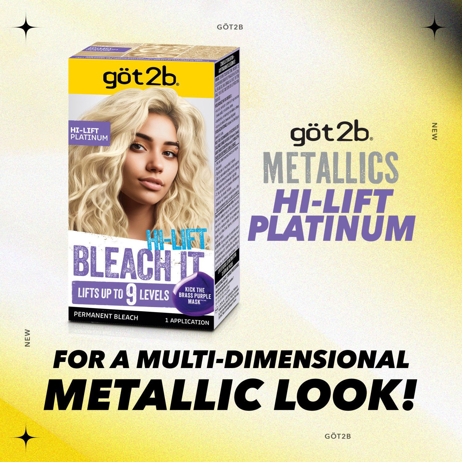 slide 3 of 9, göt2b Color Hi Lift Platinum Blonde, 1.69 oz