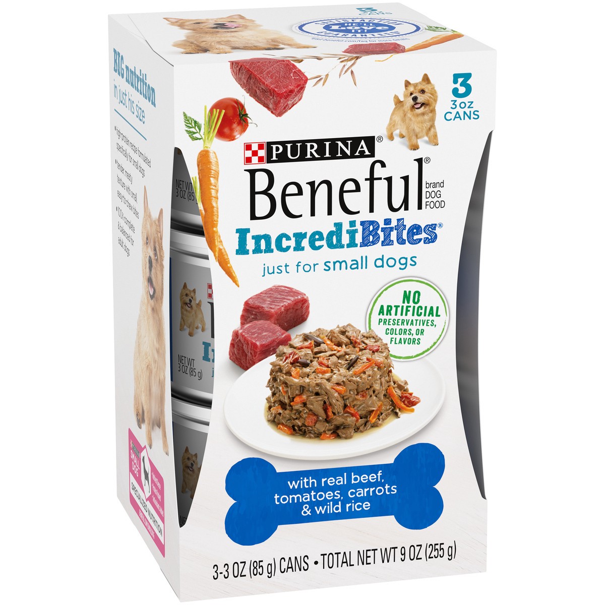 slide 8 of 9, Beneful Purina Beneful Small Breed Wet Dog Food With Gravy, IncrediBites with Real Beef, 9 oz