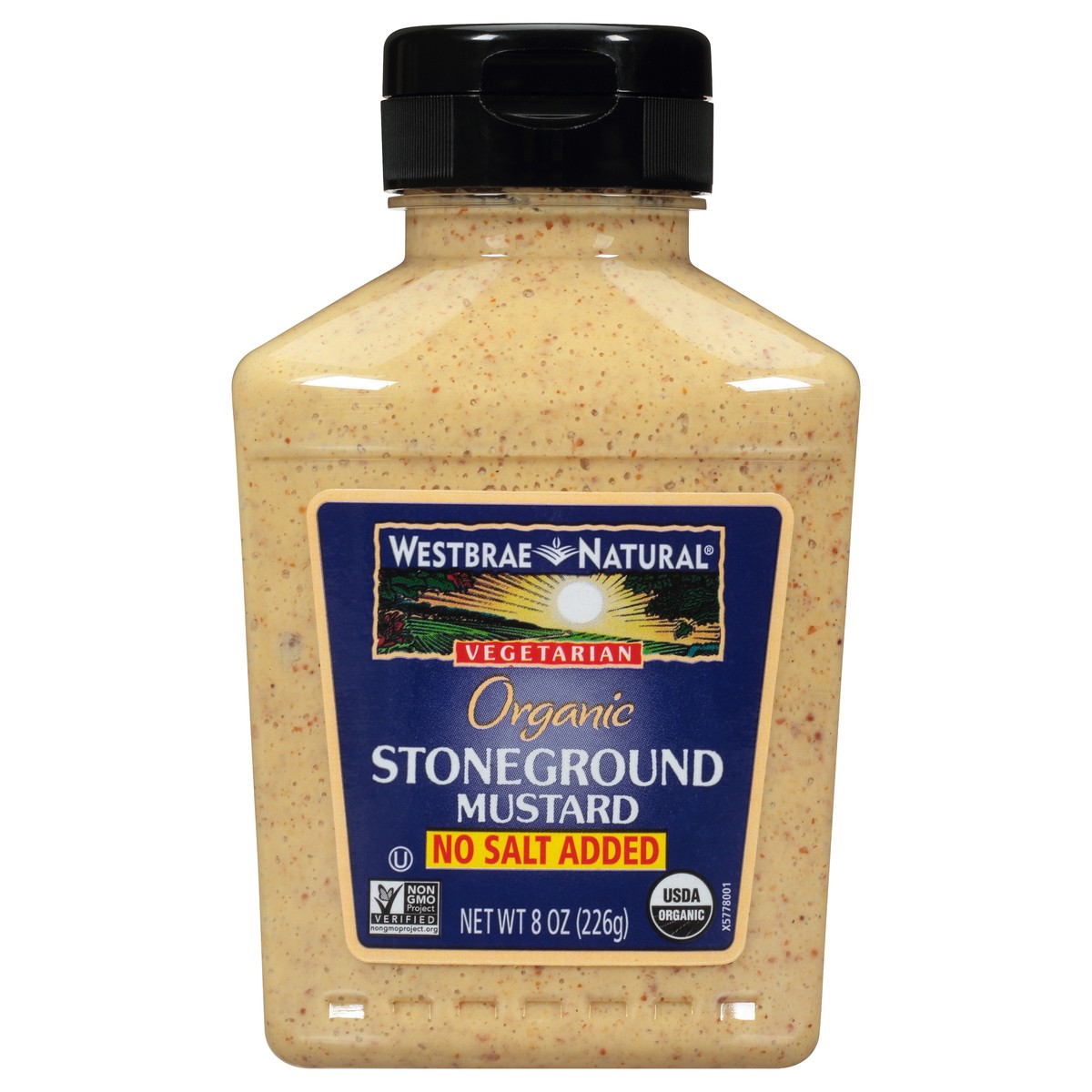 slide 1 of 10, Westbrae Natural No Salt Added Stoneground Mustard, 12 oz