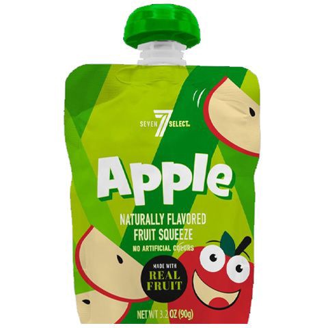 slide 1 of 1, 7-Select Fruit 7-Select Apple Fruit Squeeze Pouch, 3.2 oz
