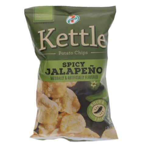 slide 1 of 1, 7-Select 7 Select Kettle Spicy Jalapeno Potato Chips, 2.25 oz