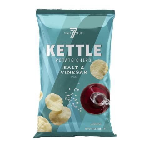 slide 1 of 1, 7-Select Salt & Vinegar Kettle Chips, 5.5 oz