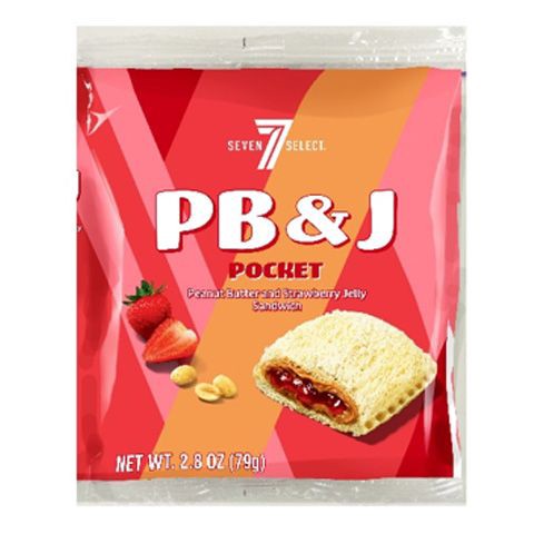 slide 1 of 1, 7-Select Pb&J Pocket - Strawberry, 2.8 oz