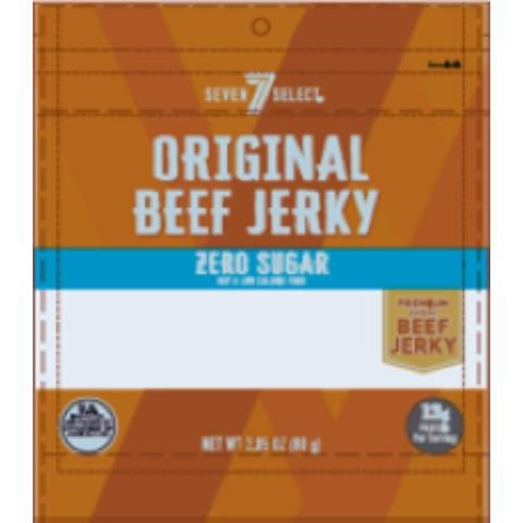 slide 1 of 1, 7 Select Zero Sugar Original Beef Jerky, 2.85 oz