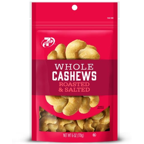 slide 1 of 1, 7-Select Roasted Salted Whole Cashew, 6 oz