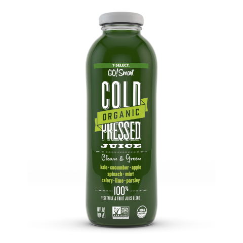 slide 1 of 1, 7-Select Organic Cold Pressed Clean And Green, 14 oz