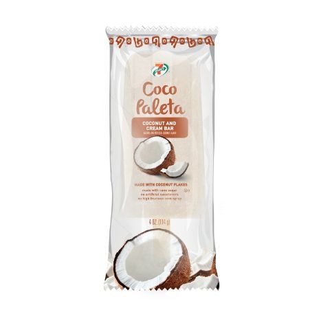 slide 1 of 1, 7-Select Coconut Paleta, 4 oz