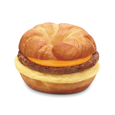 slide 1 of 1, 7-Eleven Breakfast Sandwich Sausage Egg & Cheese Croissant, 1 ct