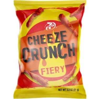 slide 1 of 1, 7-Select Cheeze Crunchies Fiery, 3.2 oz
