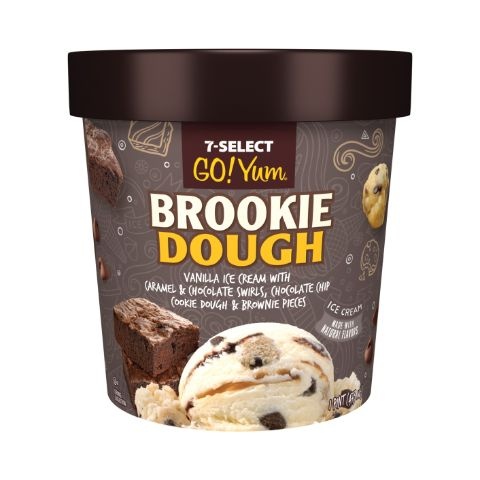 slide 1 of 1, 7-Select Go Yum Brookie Dough, 1 pint