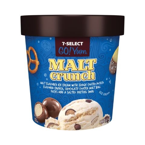 slide 1 of 1, 7-Select Go Yum Malt Crunch, 1 pint