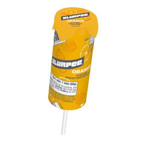 slide 1 of 1, 7-S Slurpee Push Pop Orange, 3 oz