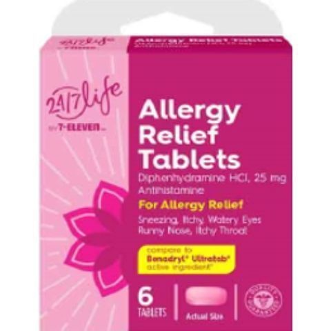 slide 1 of 1, 24/7 Life Allergy Relief (Diphedryl), 1 ct