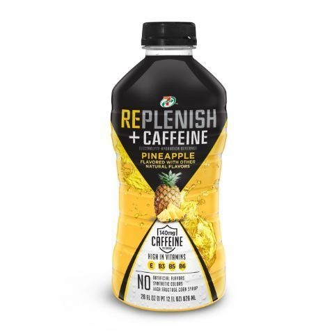 slide 1 of 1, 7-Select Replenish + Caffeine Pineapple, 28 oz