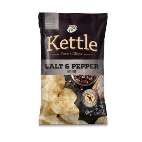 slide 1 of 1, 7-Select 7 Select Salt & Pepper Kettle Potato Chips, 2.25 oz