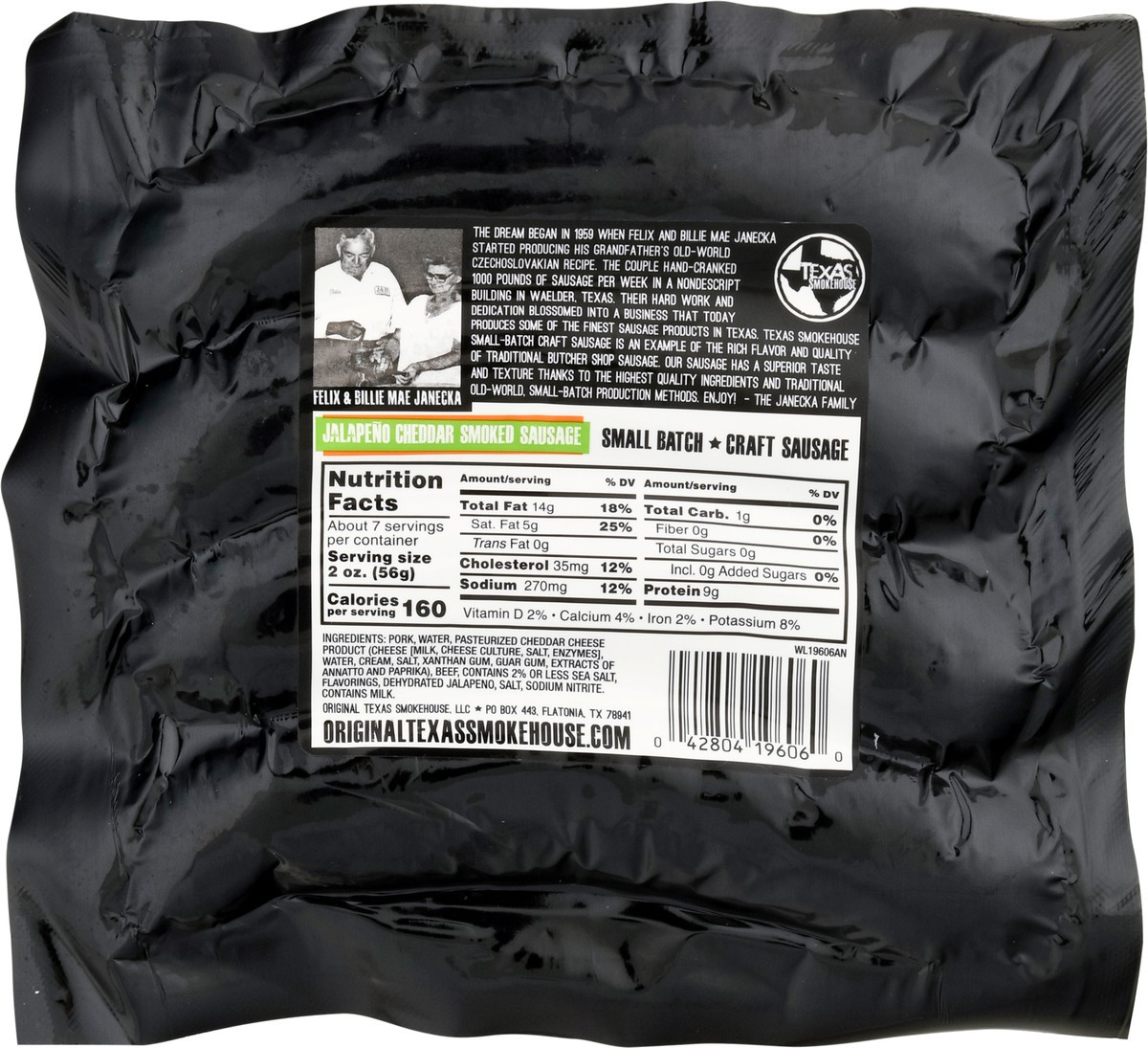 slide 7 of 14, Texas Smokehouse Jalapeño-Cheddar Sausage Links, 23 oz